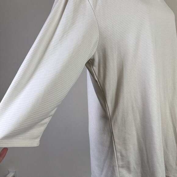 Seg'ments Essentials for Women Top XXL White Textured V Neck Soft Modal Tencel - Picture 8 of 15